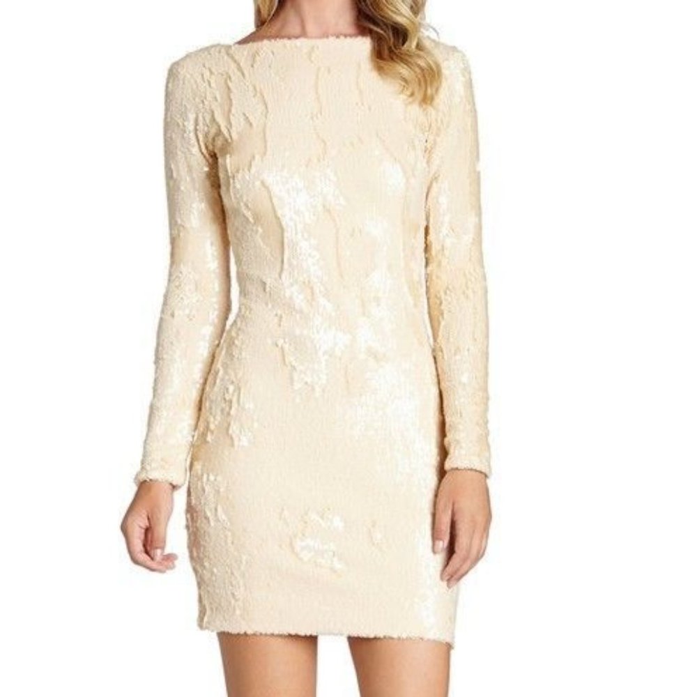 Lola sequin dress crème